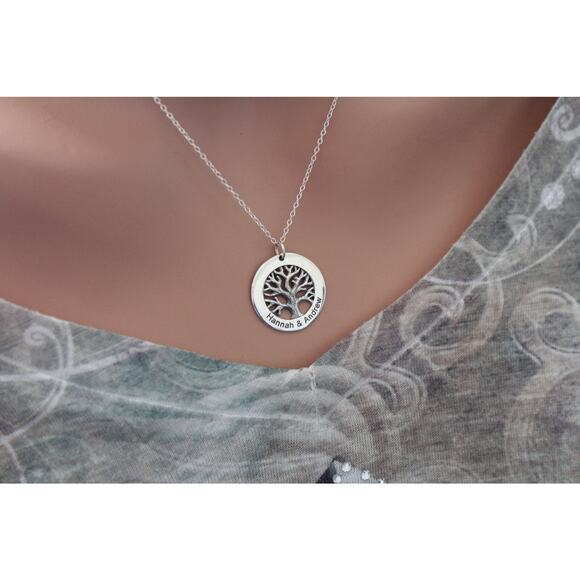 Sterling Silver  Tree of Life Family Necklace - Picture 2 of 2